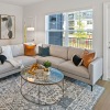 Open space living area with natural lighting